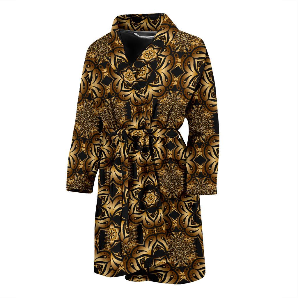 Celtic Pattern Print Design 07 Men Bathrobe-JORJUNE.COM