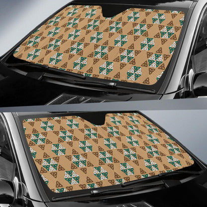 Celtic Pattern Print Design 08 Car Sun Shade-JORJUNE.COM