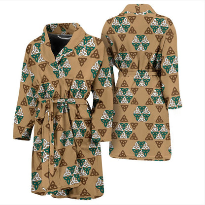 Celtic Pattern Print Design 08 Men Bathrobe-JORJUNE.COM