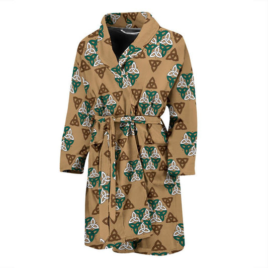 Celtic Pattern Print Design 08 Men Bathrobe-JORJUNE.COM