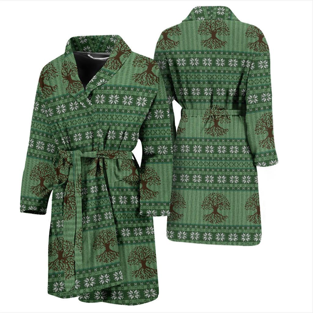 Celtic Pattern Print Design 09 Men Bathrobe-JORJUNE.COM