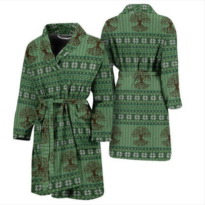 Celtic Pattern Print Design 09 Men Bathrobe-JORJUNE.COM