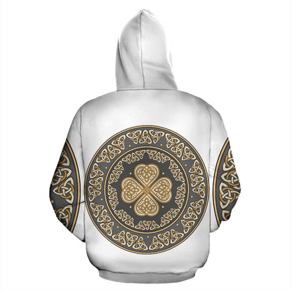Celtic Print All Over Zip Up Hoodie