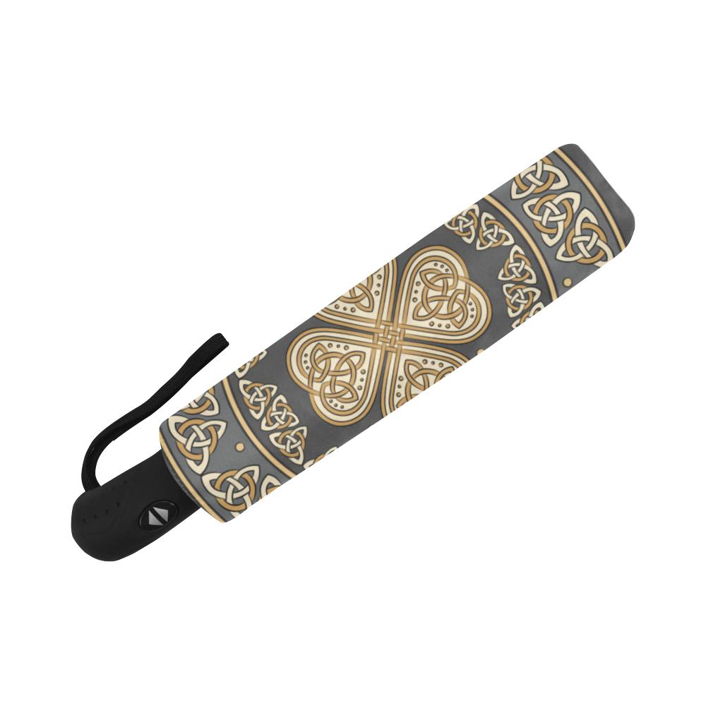 Celtic Print Automatic Foldable Umbrella