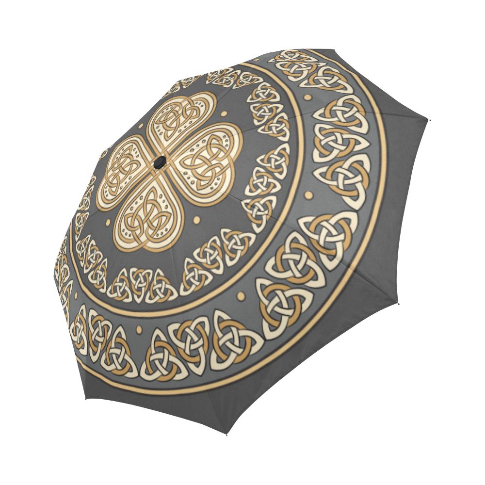Celtic Print Automatic Foldable Umbrella