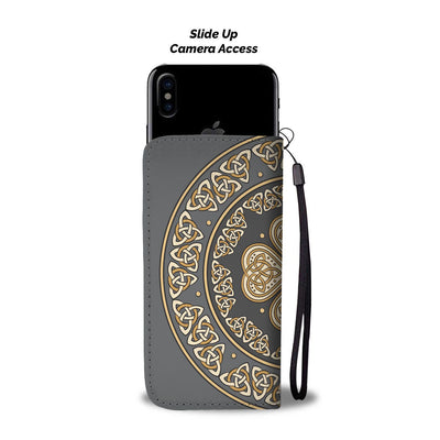 Celtic Print Wallet Phone Case