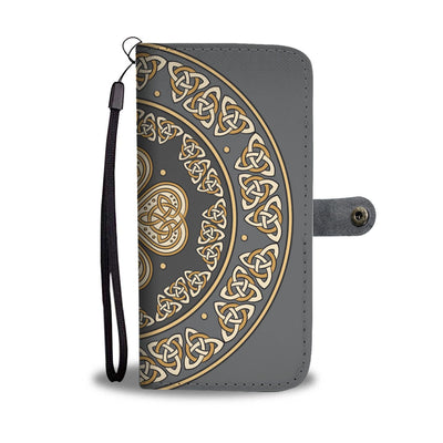 Celtic Print Wallet Phone Case