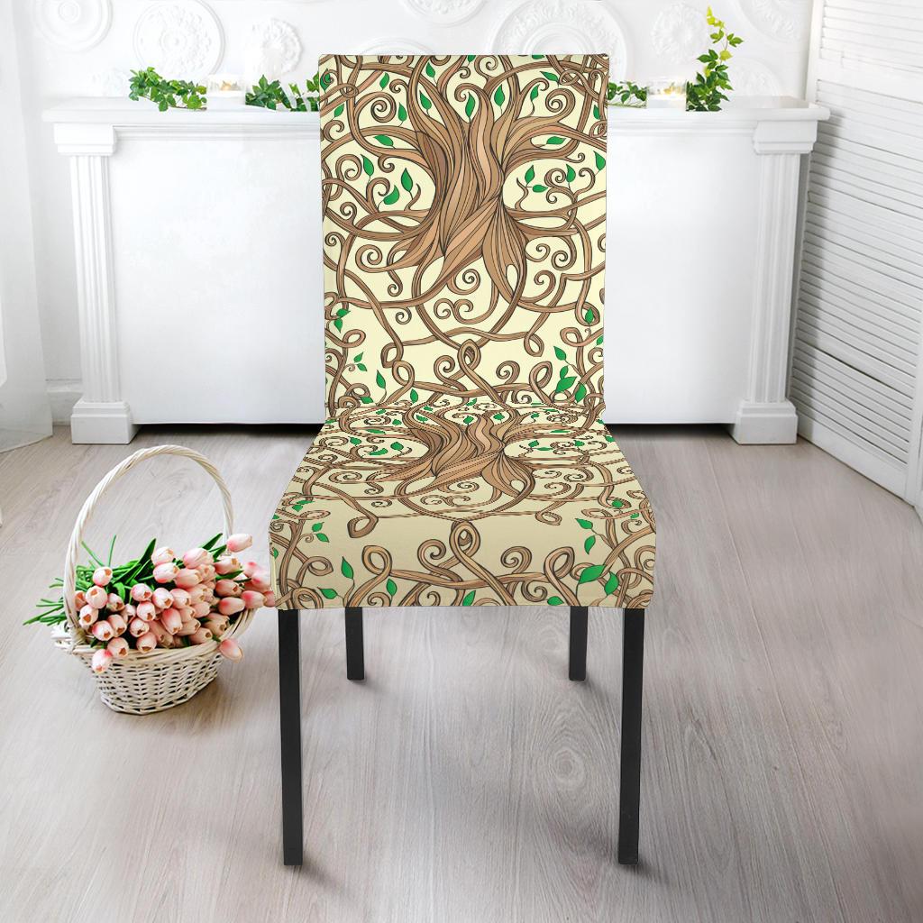 Celtic Tree of life Dining Chair Slipcover-JORJUNE.COM