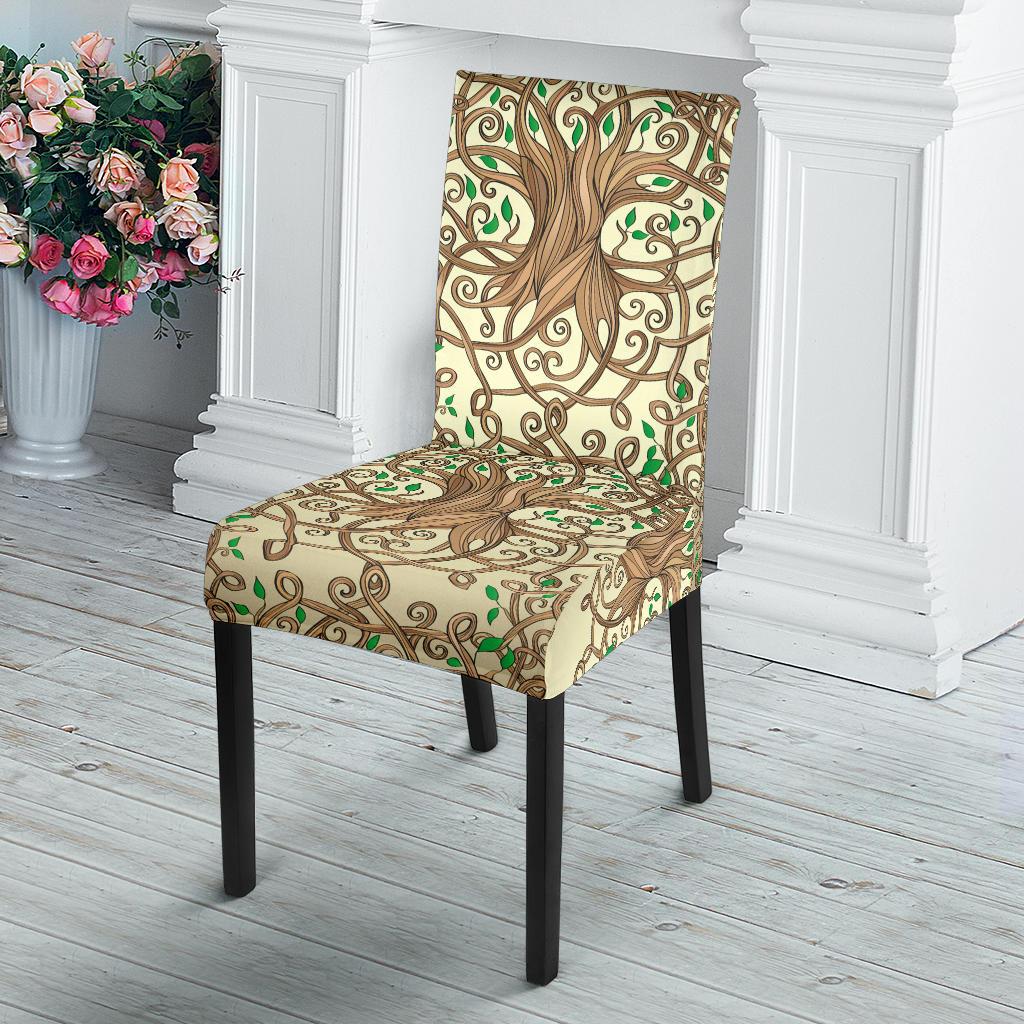 Celtic Tree of life Dining Chair Slipcover-JORJUNE.COM