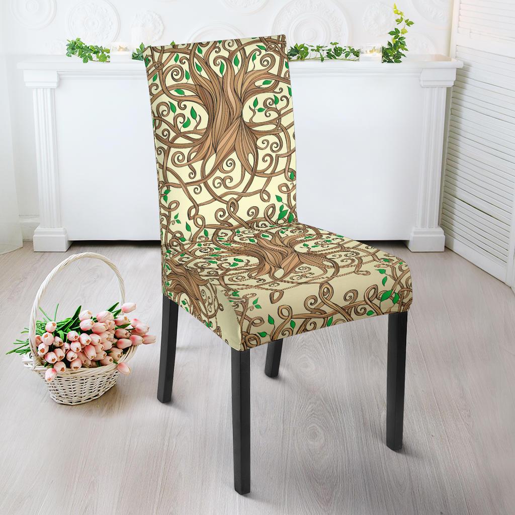 Celtic Tree of life Dining Chair Slipcover-JORJUNE.COM