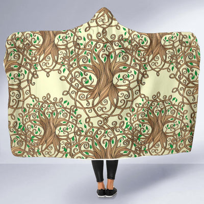 Celtic Tree of life Hooded Blanket-JORJUNE.COM