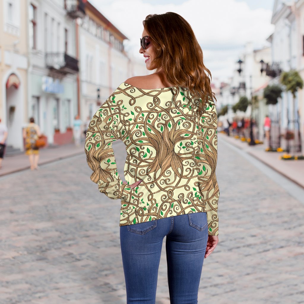 Celtic Tree of Life Off Shoulder Sweatshirt