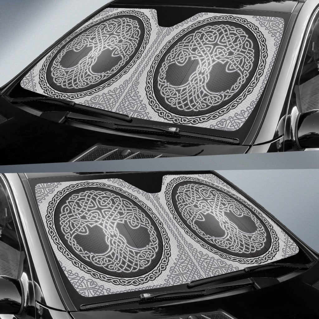 Celtic Tree Of Life Print Car Sun Shade-JorJune