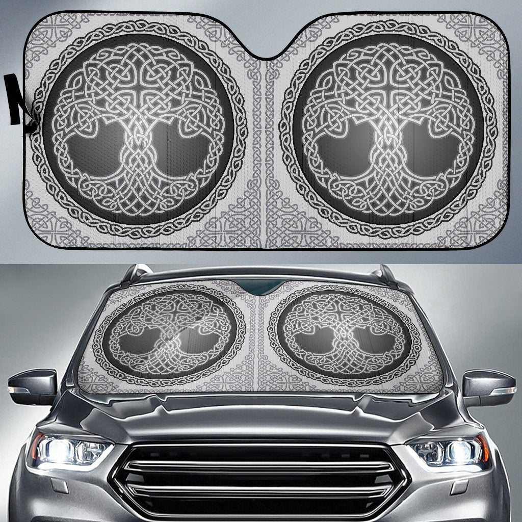 Celtic Tree Of Life Print Car Sun Shade-JorJune