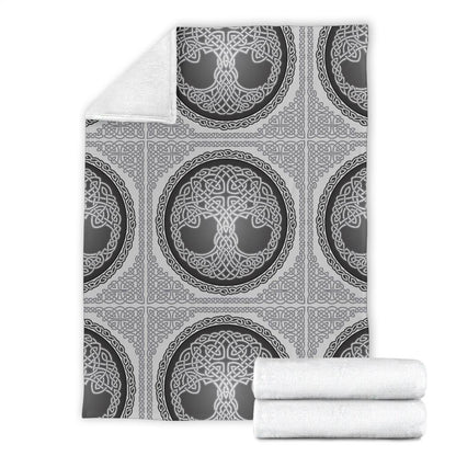 Celtic Tree of Life Print Fleece Blanket