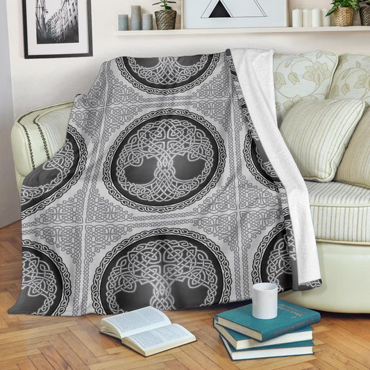 Celtic Tree of Life Print Fleece Blanket