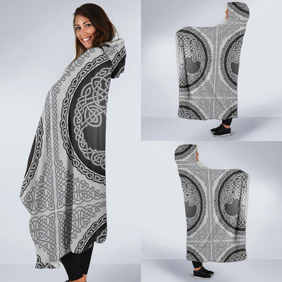 Celtic Tree of life Print Hooded Blanket-JORJUNE.COM