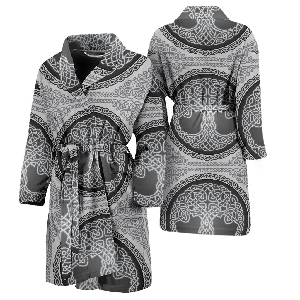 Celtic Tree of Life Print Men Bath Robe