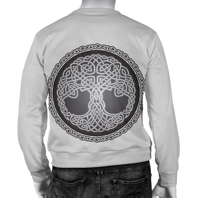 Celtic Tree of life Print Men Crewneck Sweatshirt