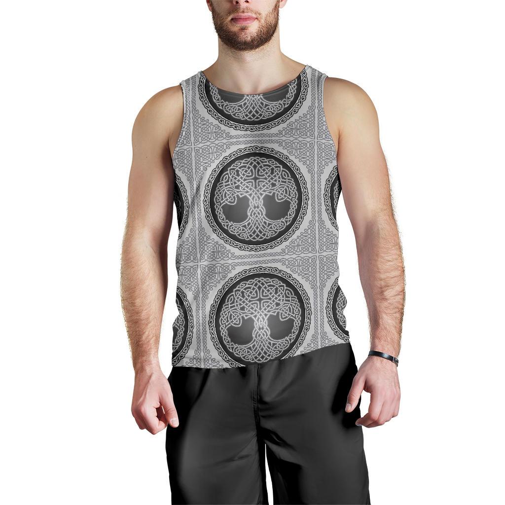 Celtic Tree of life Print Men Tank Top