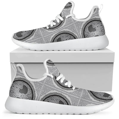 Celtic Tree of Life Print Mesh Knit Sneakers Shoes