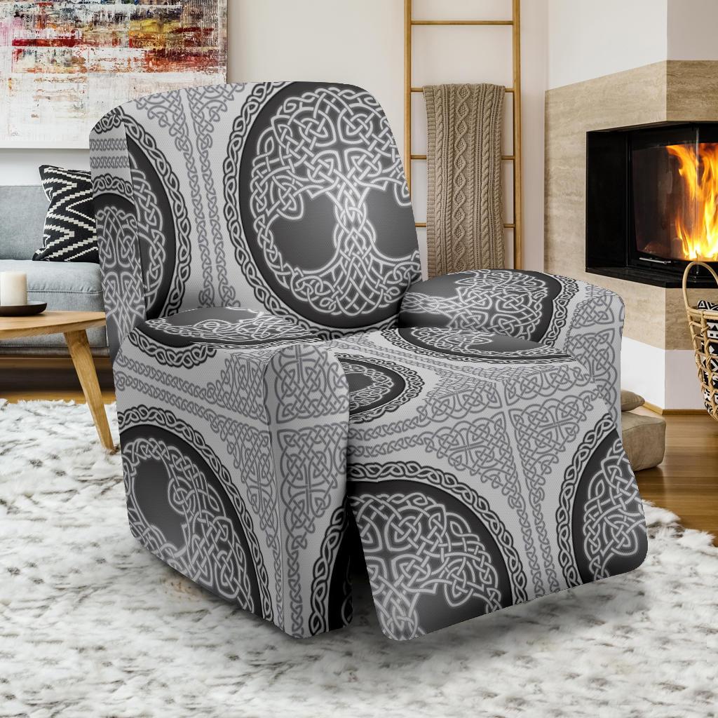 Celtic Tree of life Print Recliner Slipcover-JORJUNE.COM