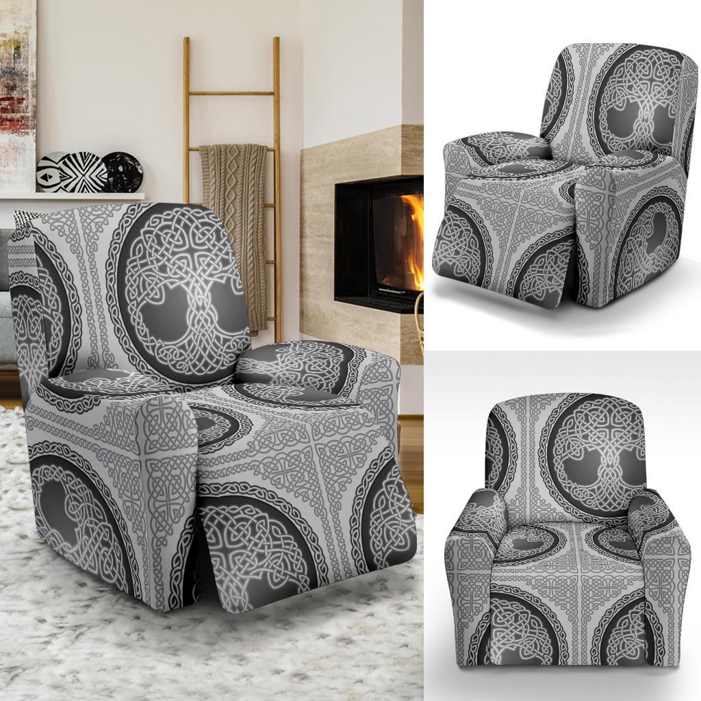 Celtic Tree of life Print Recliner Slipcover-JORJUNE.COM