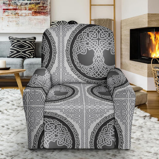 Celtic Tree of life Print Recliner Slipcover-JORJUNE.COM