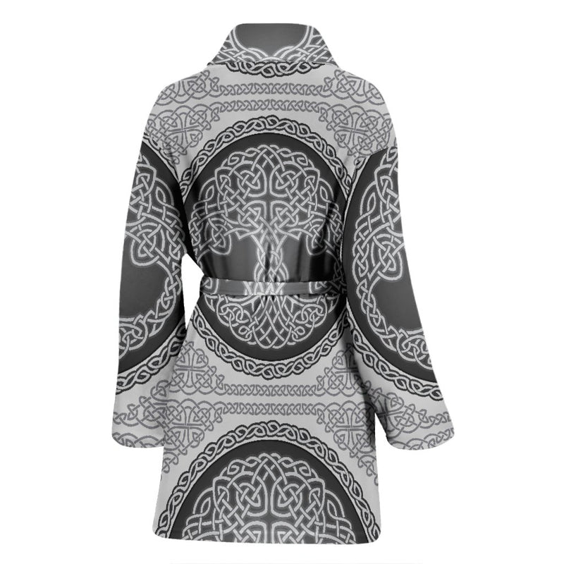 Celtic Tree Of Life Print Women Bath Robe