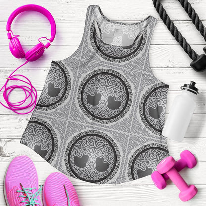 Celtic Tree of life Print Women Racerback Tank Top