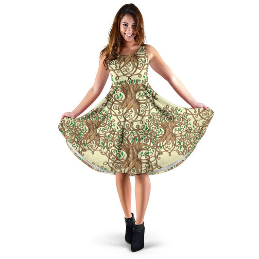 Celtic Tree of Life Sleeveless Mini Dress
