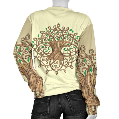 Celtic Tree Of Life Women Crewneck Sweatshirt
