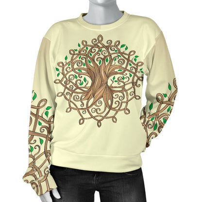 Celtic Tree Of Life Women Crewneck Sweatshirt