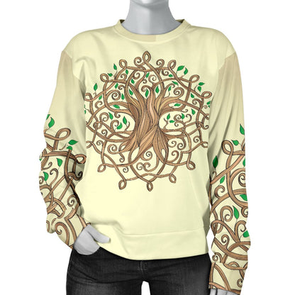 Celtic Tree Of Life Women Crewneck Sweatshirt