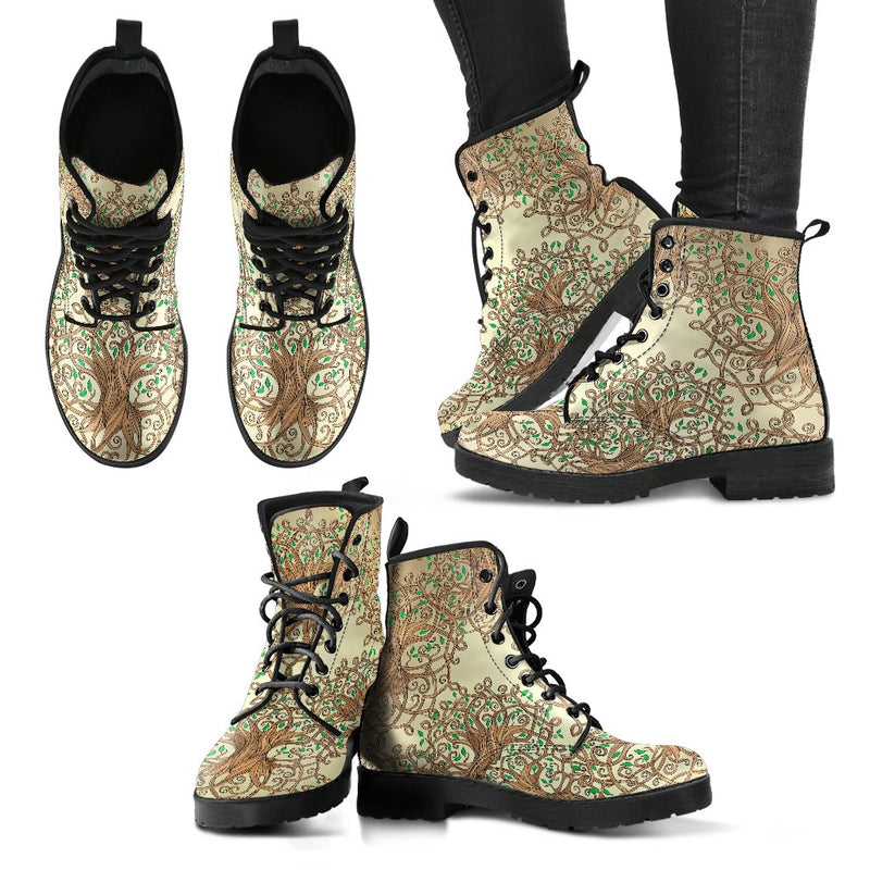 Celtic Tree of Life Women Leather Boots