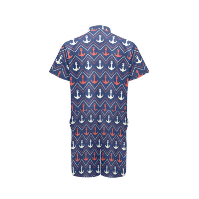 Anchor Pattern Print Design 07 Men's Romper