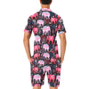 Pink Elephant Pattern Men's Romper