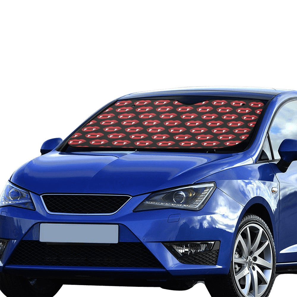 Vampire Lips Print Design LKS302 Car front Windshield Sun Shade