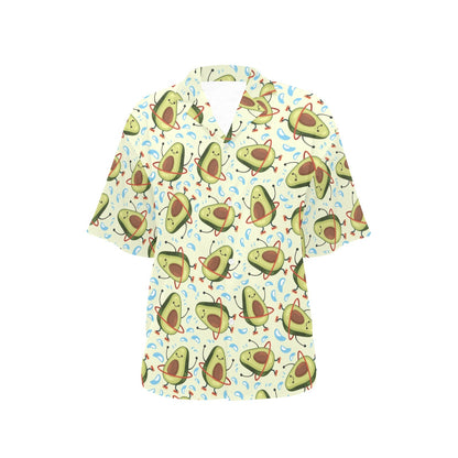 Avocado Pattern Print Design AC02 Women's Hawaiian Shirt