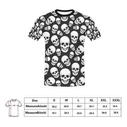 Skull Print Design LKS301 Men's All Over Print T-shirt