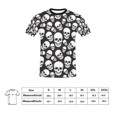 Skull Print Design LKS301 Men's All Over Print T-shirt