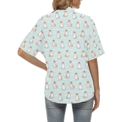 Shiba Inu Print Design LKS3011 Women's Hawaiian Shirt