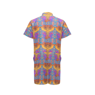 Gold Elephant Indian Men's Romper