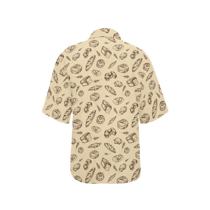 Bread Pattern Print Design 04 Women's Hawaiian Shirt