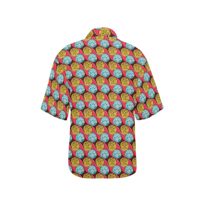 African Fashion Print Pattern Women's Hawaiian Shirt