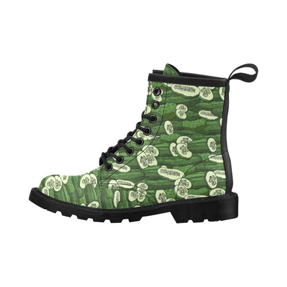 Cucumber Pattern Print Design CC01 Women's Boots