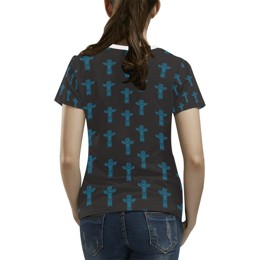 Totem Print Design LKS304 Women's  T-shirt