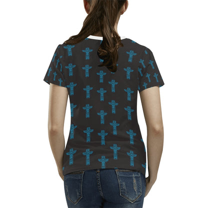 Totem Print Design LKS304 Women's  T-shirt