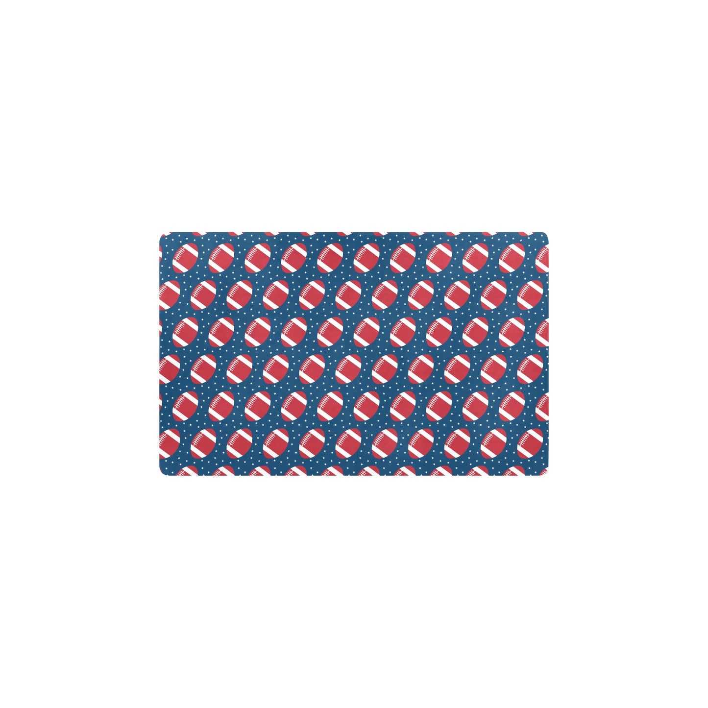 American Football Star Design Pattern Kitchen Mat