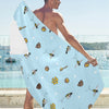 Honey Bee Print Design LKS307 Beach Towel 32" x 71"